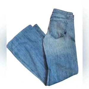Rich And Skinny Womens Flare Denim Jeans  Low Rise Light Wash Blue Size 28